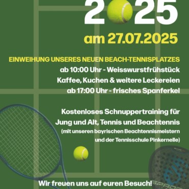 Sommerfest und Einweihung des Beachtennisplatzes